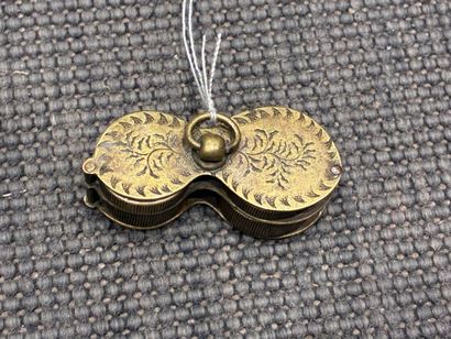 Small brass compendium with interlace and...