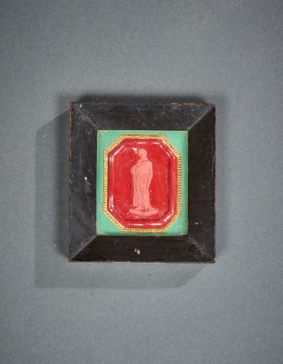 Wax seal representing a Minerva
Marked 