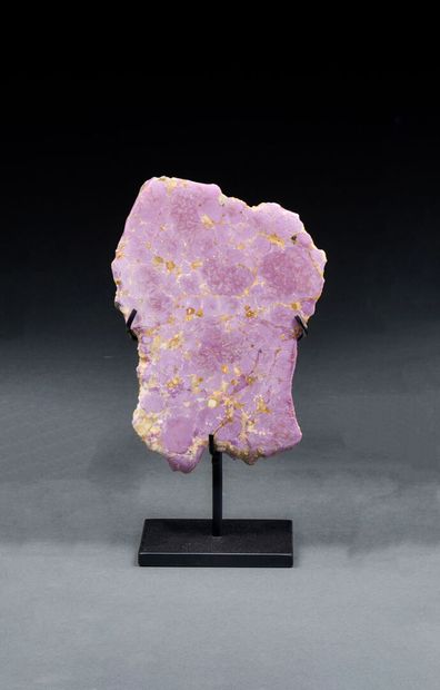 Rare Phosphosiderite slice on base
Intense,...
