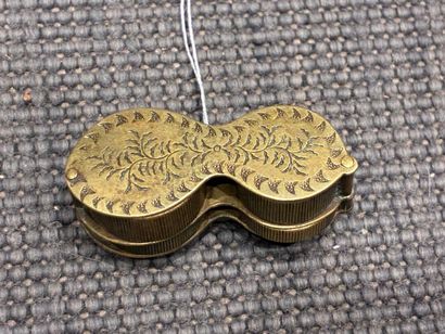Small brass compendium with interlace and...