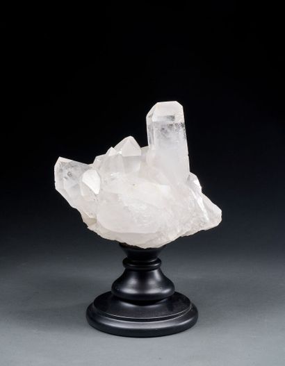 Giant quartz crystals on turned stand
Very...