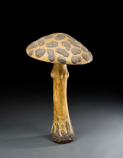 Giant papier-mâché mushroom
Probably created...
