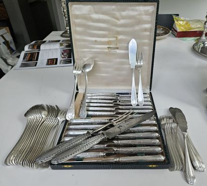 Set of silver plated cutlery including 12...