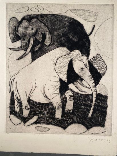 PRASSINOS, Mario (1916–1985)
Four etchings,...