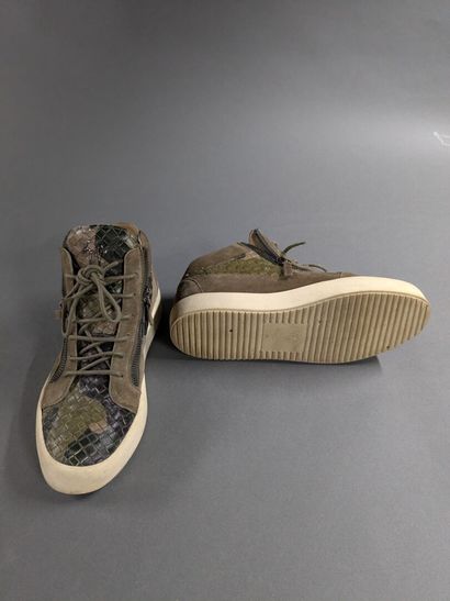 GIUSEPPE ZANOTTI 
Two pairs of men's leather...
