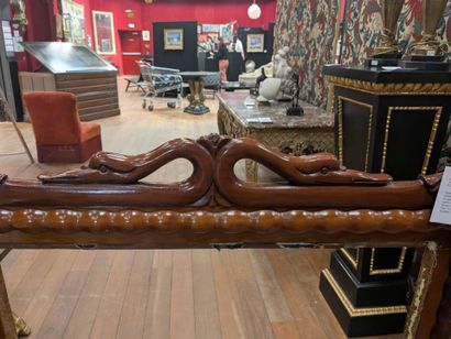 Carved mahogany mantelpiece frame topped...