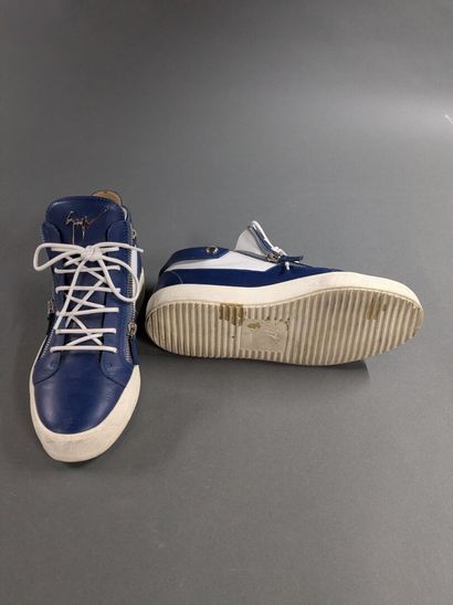 GIUSEPPE ZANOTTI 
Two pairs of men's leather...