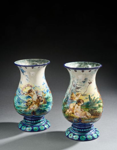 Bourg-la-Reine
Pair of baluster-shaped earthenware...