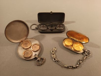 Lot includes: 
-Two 800‰ fine silver pocket...