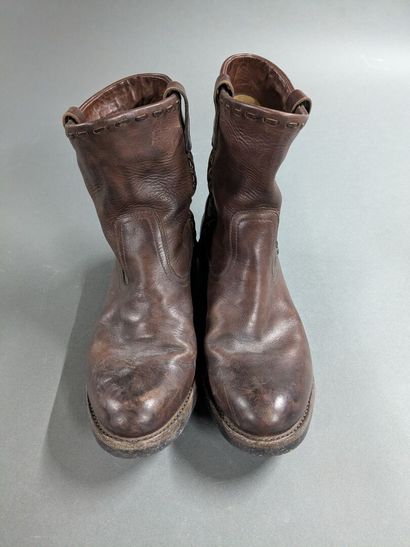 RALPH LAUREN
Pair of men's high-top leather...