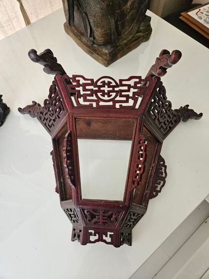 CHINA
Two lantern stands and two wooden and...