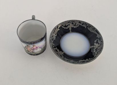 Sèvres
Litron cup and saucer in polychrome-glazed...
