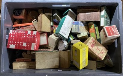 Large collection of vintage boxes and cartons...