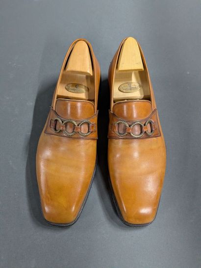 BERLUTI
Pair of men's leather loafers, size...