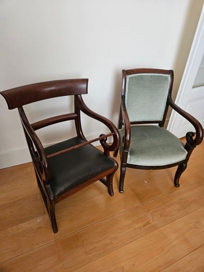 Small mahogany children's armchair, with...