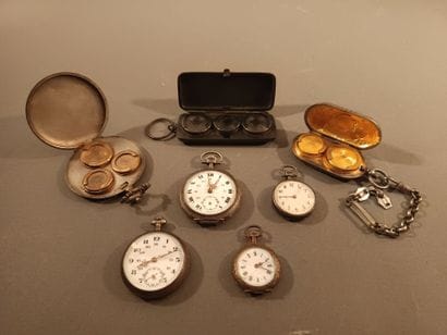 Lot includes: 
-Two 800‰ fine silver pocket...