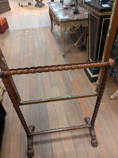 Carved mahogany mantelpiece frame topped...
