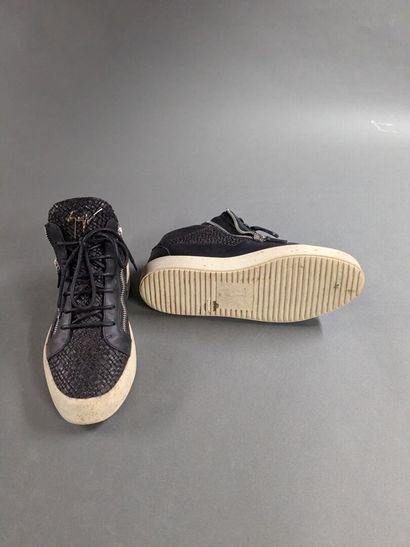 GIUSEPPE ZANOTTI 
Two pairs of men's leather...