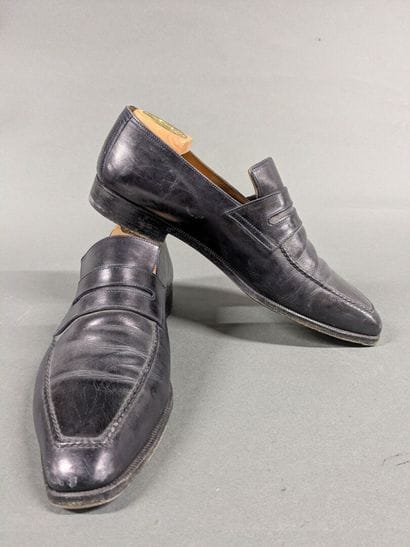 BERLUTI
Pair of men's leather loafers, size...