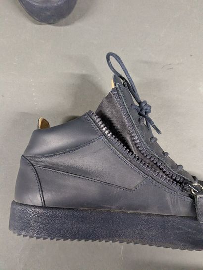 GIUSEPPE ZANOTTI 
Two pairs of men's leather...