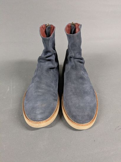 MISSONI
Pair of men's suede high-top shoes,...