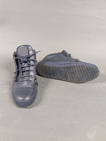 GIUSEPPE ZANOTTI 
Two pairs of men's leather...