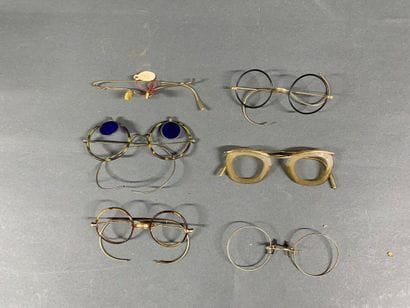 Set of gold-plated metal eyeglass and sunglasses...