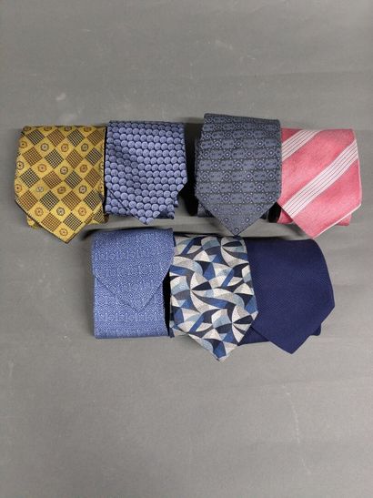 Set of ties, including CHARVET, VALENTINO,...