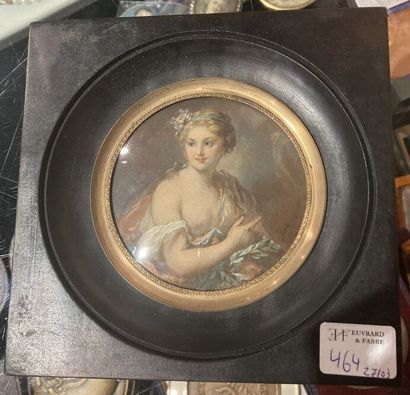 Miniature of a young woman
Signed 