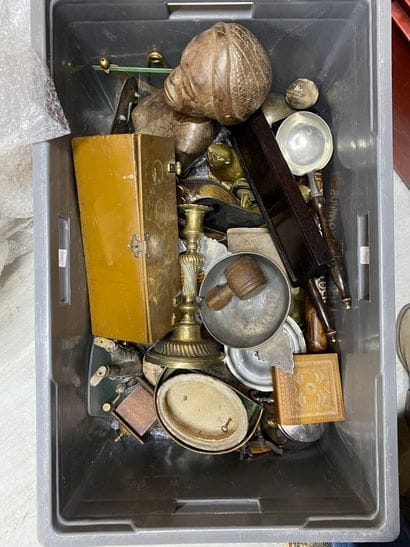 Lots of assorted knickknacks, including planters,...