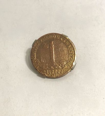 Brooch-mounted token 1676