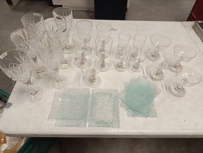 Set of mismatched glasses