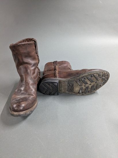 RALPH LAUREN
Pair of men's high-top leather...