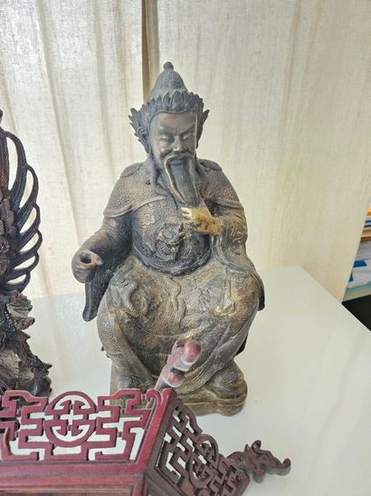 CHINA
Two lantern stands and two wooden and...