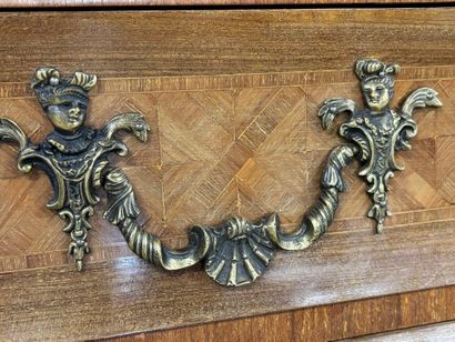 Louis XV-style tomb chest with marble top,...