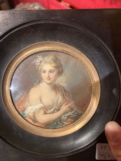 Miniature of a young woman
Signed 