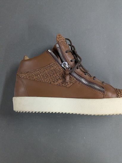 GIUSEPPE ZANOTTI 
Two pairs of men's leather...