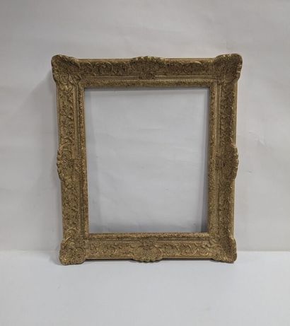 Set of two wooden and stucco frames decorated...