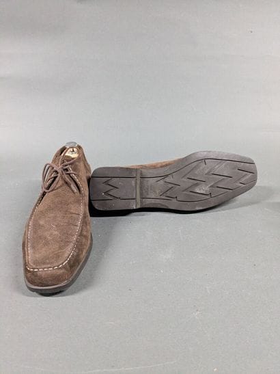 J.M. WESTON 
Pair of men's suede shoes, size...