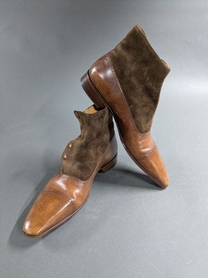 GERARD SENE
Pair of men's high-top leather...