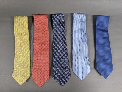 Set of ties, including CHARVET, VALENTINO,...