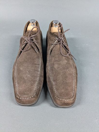 J.M. WESTON 
Pair of men's suede shoes, size...