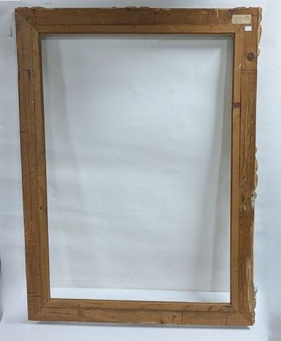 Wooden frame with painted stucco, decorated...