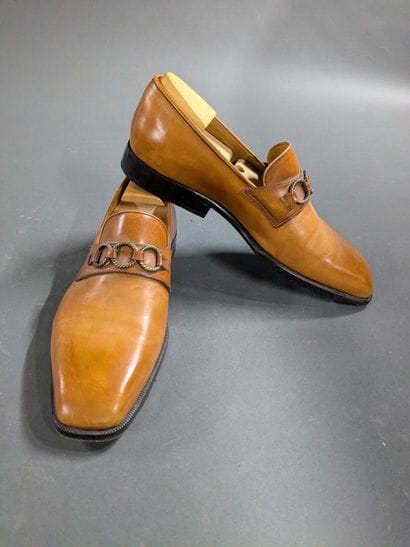 BERLUTI
Pair of men's leather loafers, size...