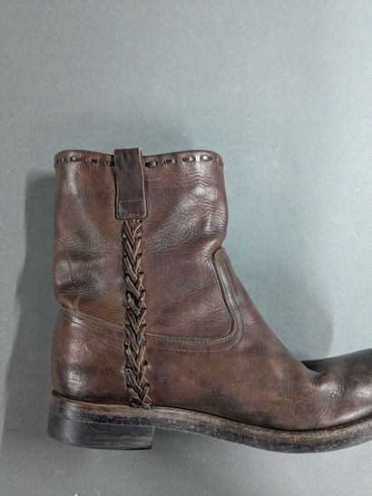 RALPH LAUREN
Pair of men's high-top leather...