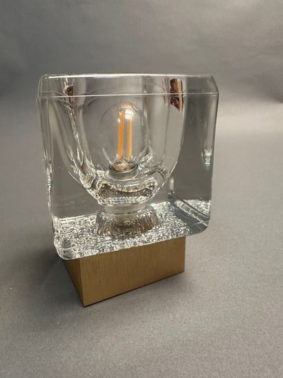 Pair of Ice Cube glass table lamps
H: 14...