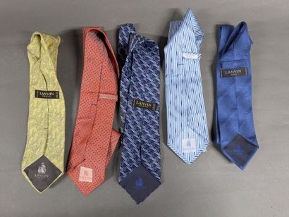 Set of ties, including CHARVET, VALENTINO,...