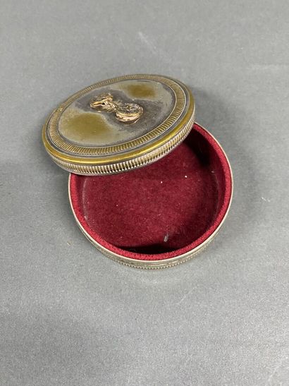 Christian Dior
Circular silver plated metal...