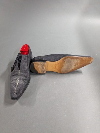 GERARD SENE
Pair of men's stingray-skin shoes,...