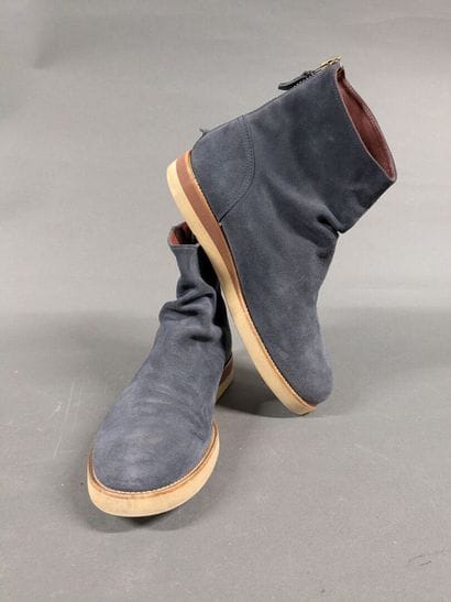 MISSONI
Pair of men's suede high-top shoes,...